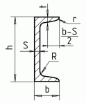 Швеллер горячекатанный технический рисунок
