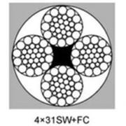Трос 8,6 мм канат 4х31 WS+FS купить по цене от 1 руб/тонна